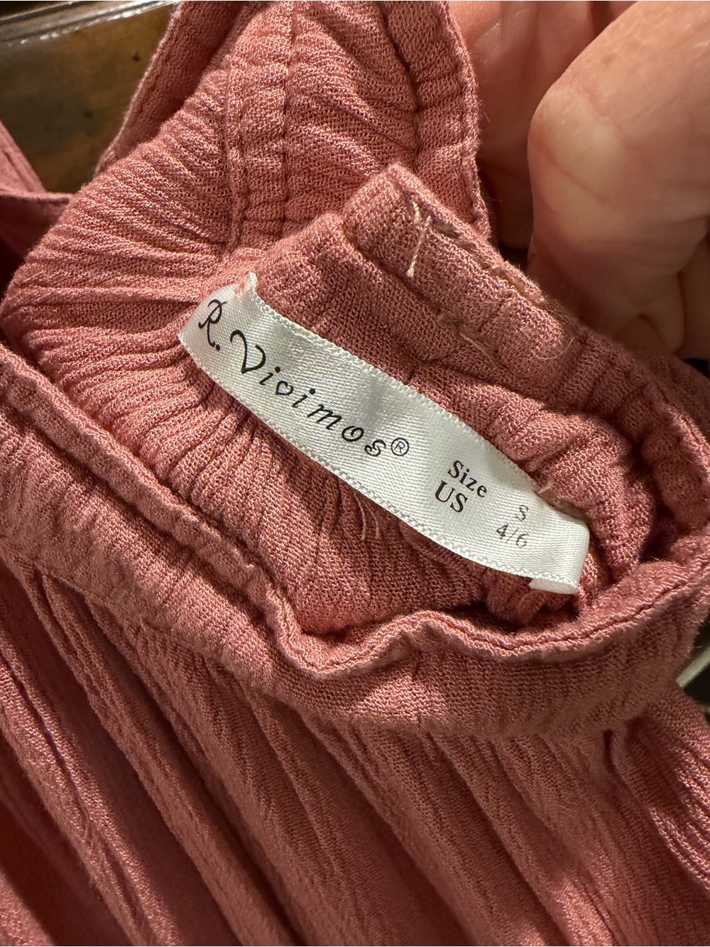 Strapless Ruffled High-Low Maxi Dress — Dusty Rose - Picture 6 of 7